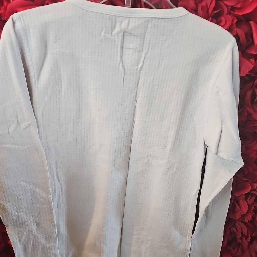 Champion Duofold Unisex White Long Sleeve Top Size Small - Picture 5 of 5